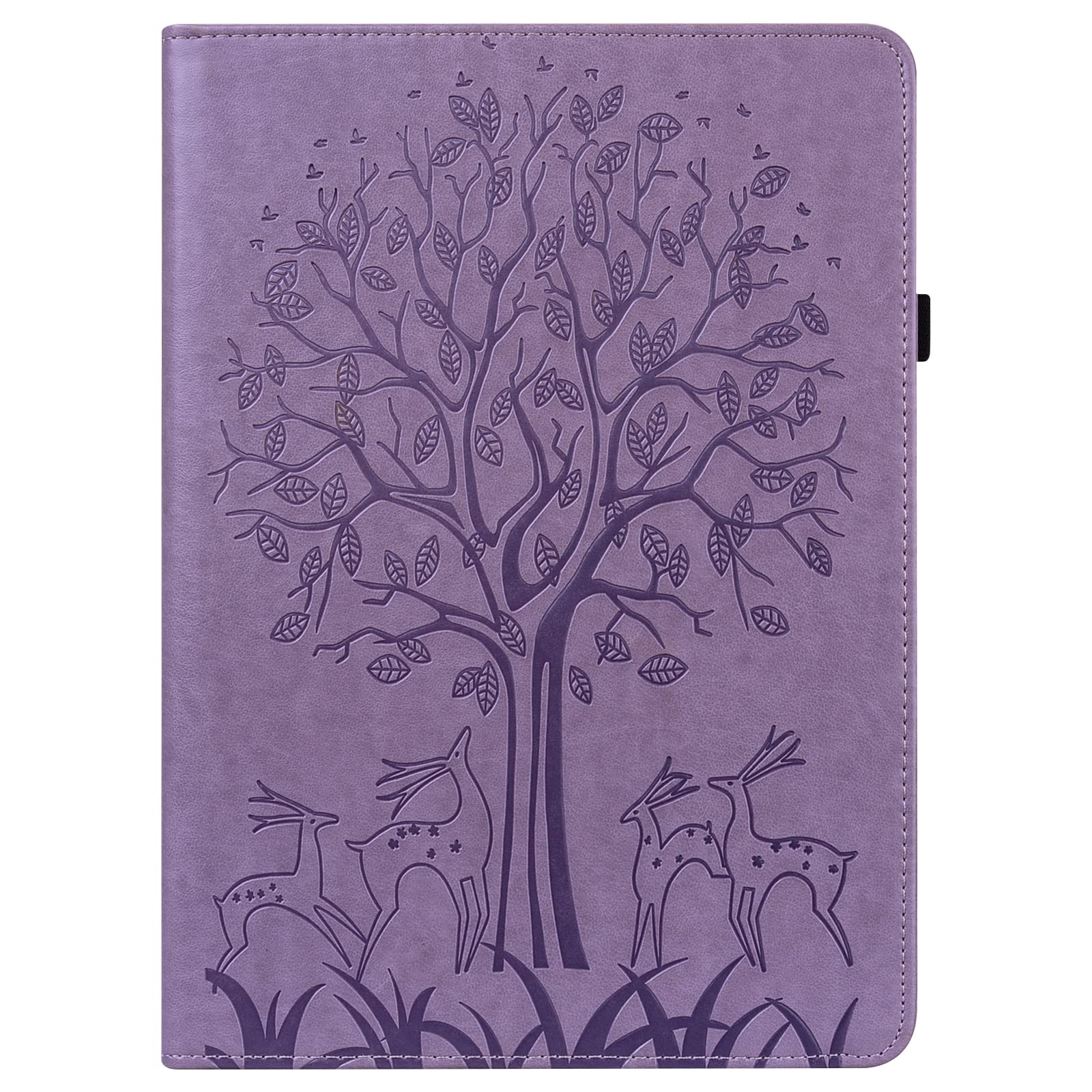 Lenovo Tab M9 Leather Tablet Case with Tree & Deer Embossed Design - Perfect for Work, Travel, and Home Use