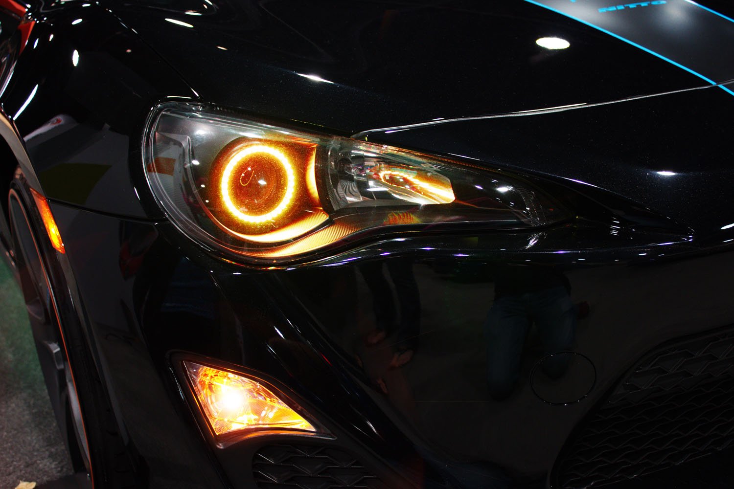 110mm White/Amber Switchback LED Halo Ring Kit - Universal Headlight & Fog Light Retrofit for Cars, Trucks, SUVs - DRL Daytime Running Lights Upgrade with Angel Eyes Effect
