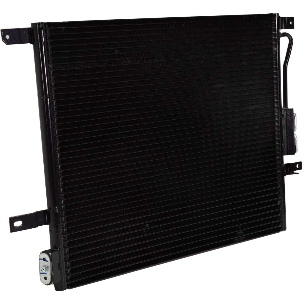 2004 Jeep Grand Cherokee A/C Condenser - Aluminum Core with Transmission Cooler - Replaces DPI# 3259, CH3030207, 55116931AA - Perfect for Summer Cooling & Off-Road Vehicle Maintenance