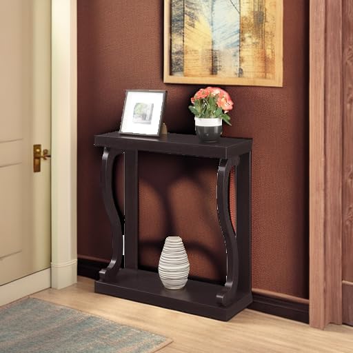 Convenience Concepts Newport Gramercy Console Table - Espresso Finish Entryway Sofa Table for Hallway, Living Room & Bedroom Decor