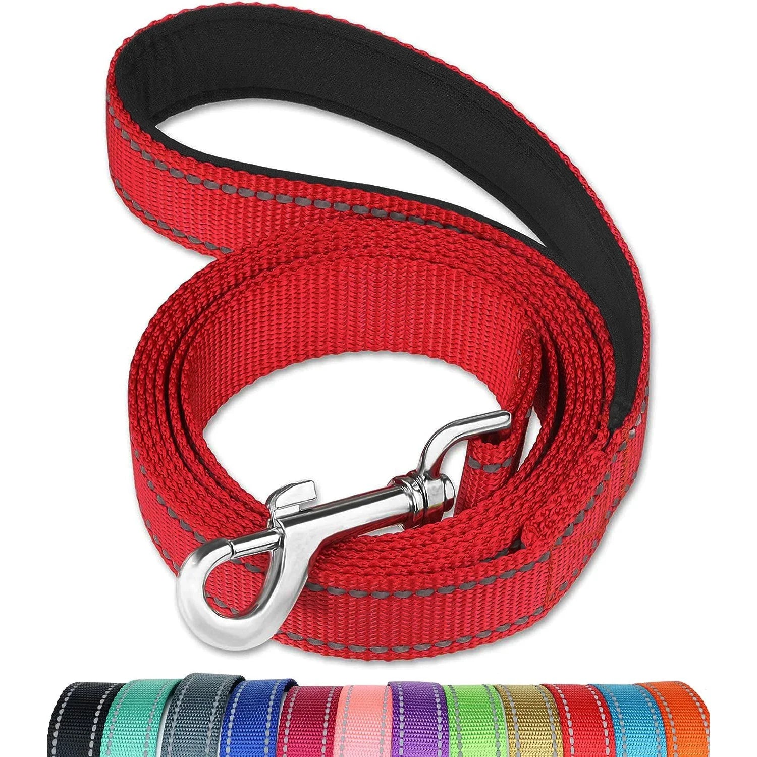 Reflective Dog Leash with Soft Padded Handle - Safe & Comfortable Walking Accessory for Small & Medium Dogs - Perfect for Night Walks, Jogging, and Outdoor Adventures
