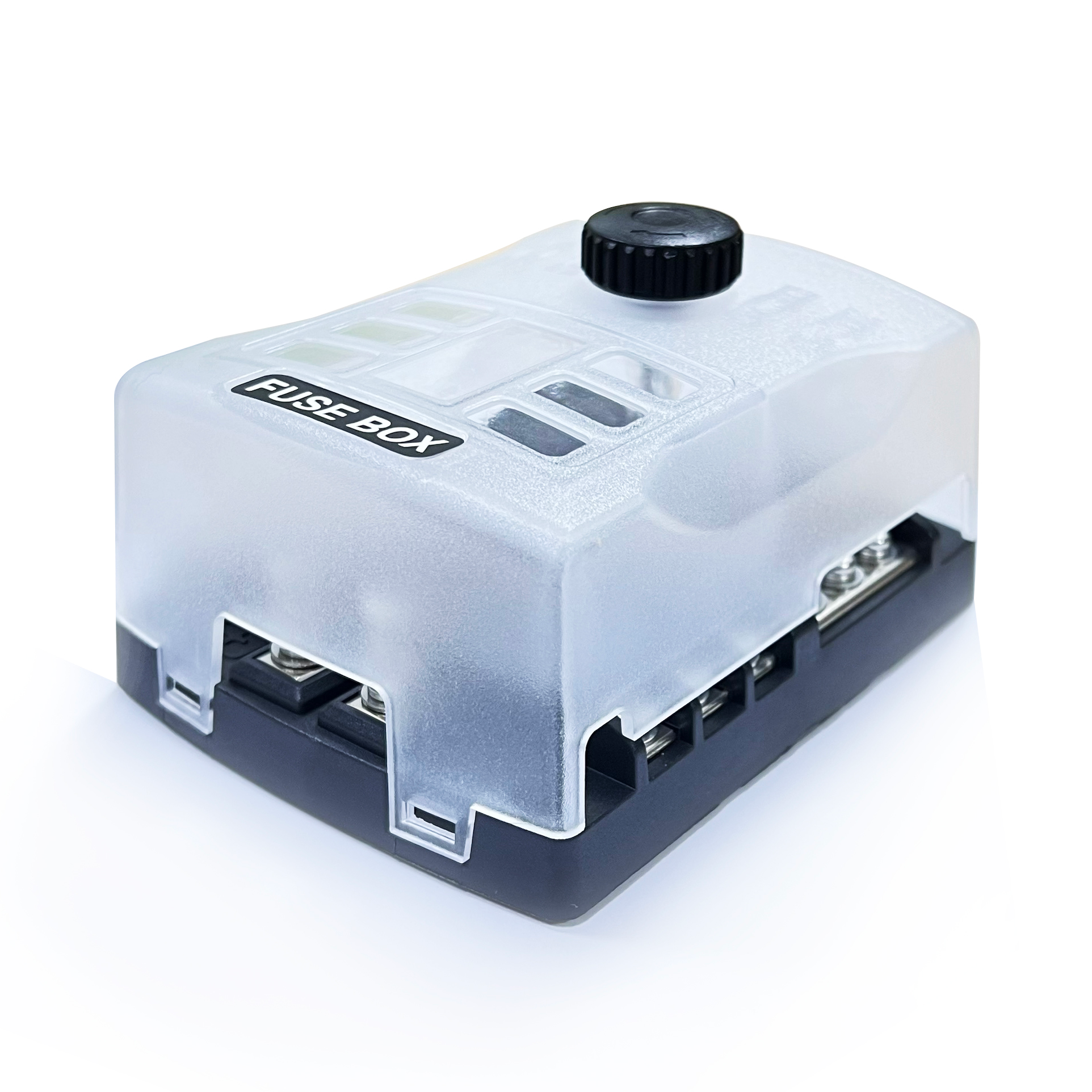 Elios 6 Way ATO Fuse Block with Cover - Marine & RV Circuit Protection Box for Victron Energy Systems | Waterproof Fuse Panel for Boat, Car, Solar Power Applications