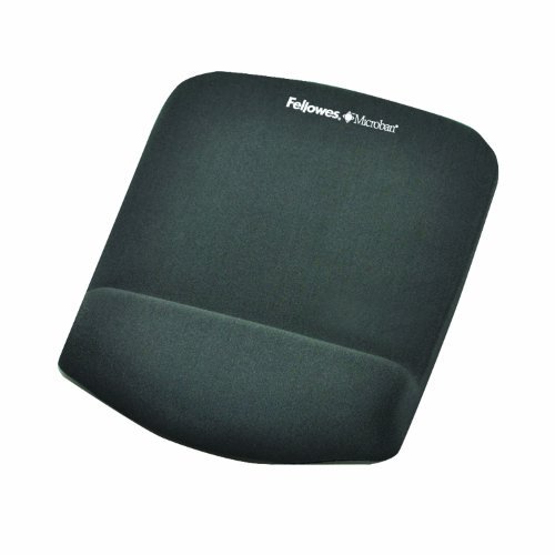 Fellowes PlushTouch Mouse Pad with FoamFusion Technology & Wrist Rest - Graphite (9252201) | Ergonomic Computer Accessory for Office, Gaming & Home Use | Comfortable PC & Laptop Mousepad for Long Work Sessions