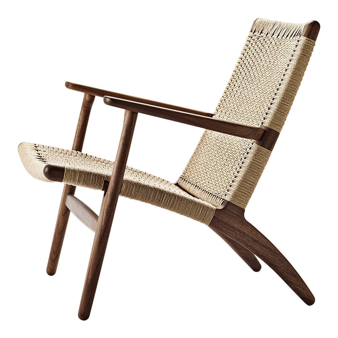Hans Wegner CH25 Easy Chair - Mid Century Modern Lounge Chair for Living Room, Office & Reading Nook - Premium Teak Wood & Paper Cord Design