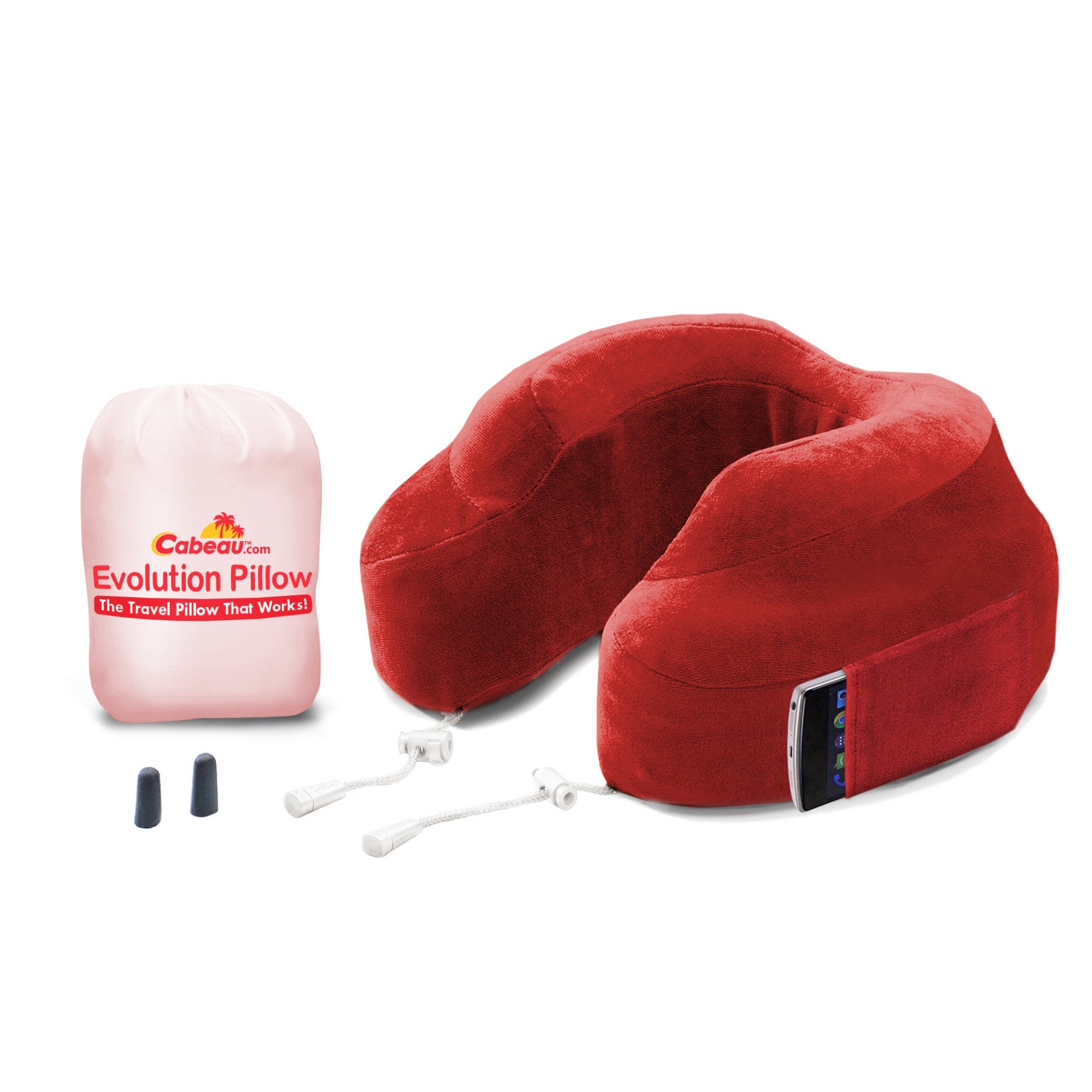 Cabeau Evolution Memory Foam Travel Pillow - Neck Support for Airplane, Car & Home Use - Comfortable & Portable for Long Flights, Road Trips & Relaxation