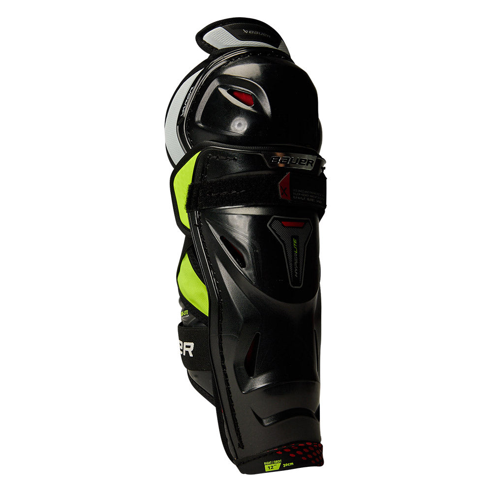 Bauer Vapor HyperLite Junior Ice Hockey Shin Guards - Lightweight Protective Gear for Youth Hockey Players - Perfect for Games, Practices & Training Sessions