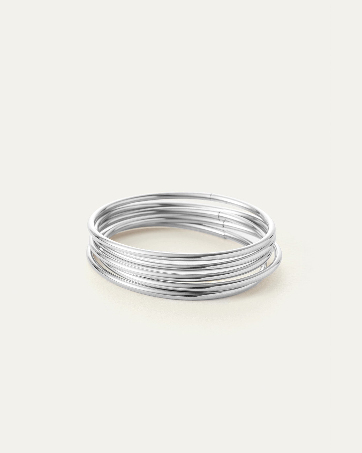 Dane Silver Bangle Set for Women - Elegant Stackable Bracelets for Everyday Wear & Special Occasions