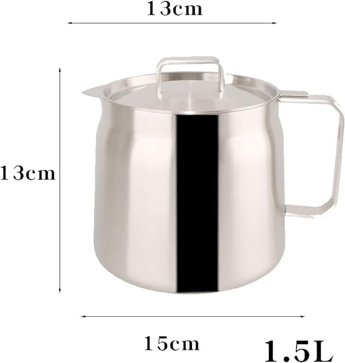 2-in-1 Stainless Steel 304 Oil Filter Pot - Multi-functional Kitchen Oil Strainer & Mini Fryer Filter Cup Combo for Cooking, Frying, and Oil Recycling - Perfect for Home Kitchens, Restaurants, and Food Trucks