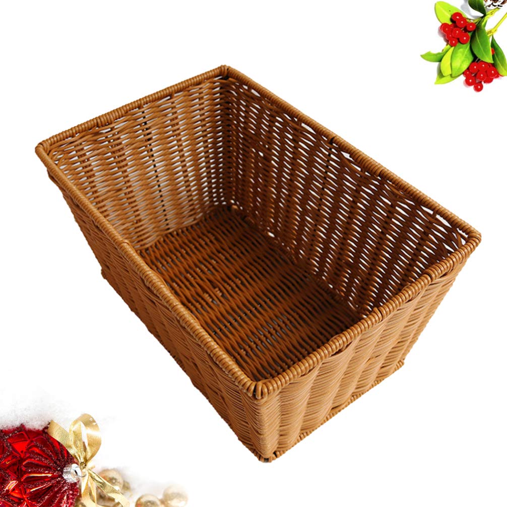 Natural Seagrass Woven Storage Basket - Eco-Friendly Hamper Organizer for Home, Bathroom & Laundry | Decorative Tray for Utensils, Toys & Clutter | Bamboo Rattan Style Bin for Bedroom, Kitchen & Office Organization