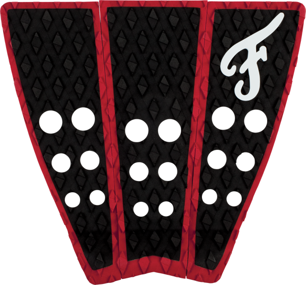 Hatteras 3-Piece Black and Red Non-Slip Traction Mat Set for Boats, RVs, and Outdoor Use