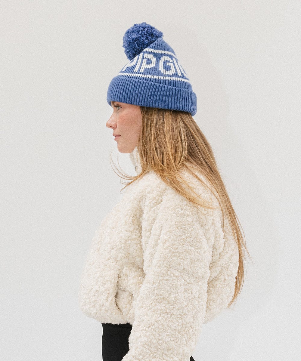 Jane Retro Pom Beanie - Soft Winter Knit Hat with Faux Fur Pom for Women & Girls - Perfect for Skiing, Snowboarding & Cold Weather Fashion