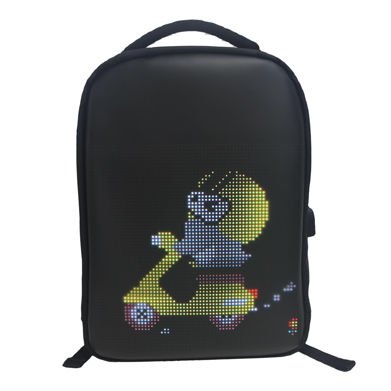 Programmable LED Screen Backpack - Full Color Waterproof Laptop Backpack with Real-Time Navigation Display | Perfect for Travel, Motorcycle Riding & Unique Valentine's Day Gifts for Men and Women