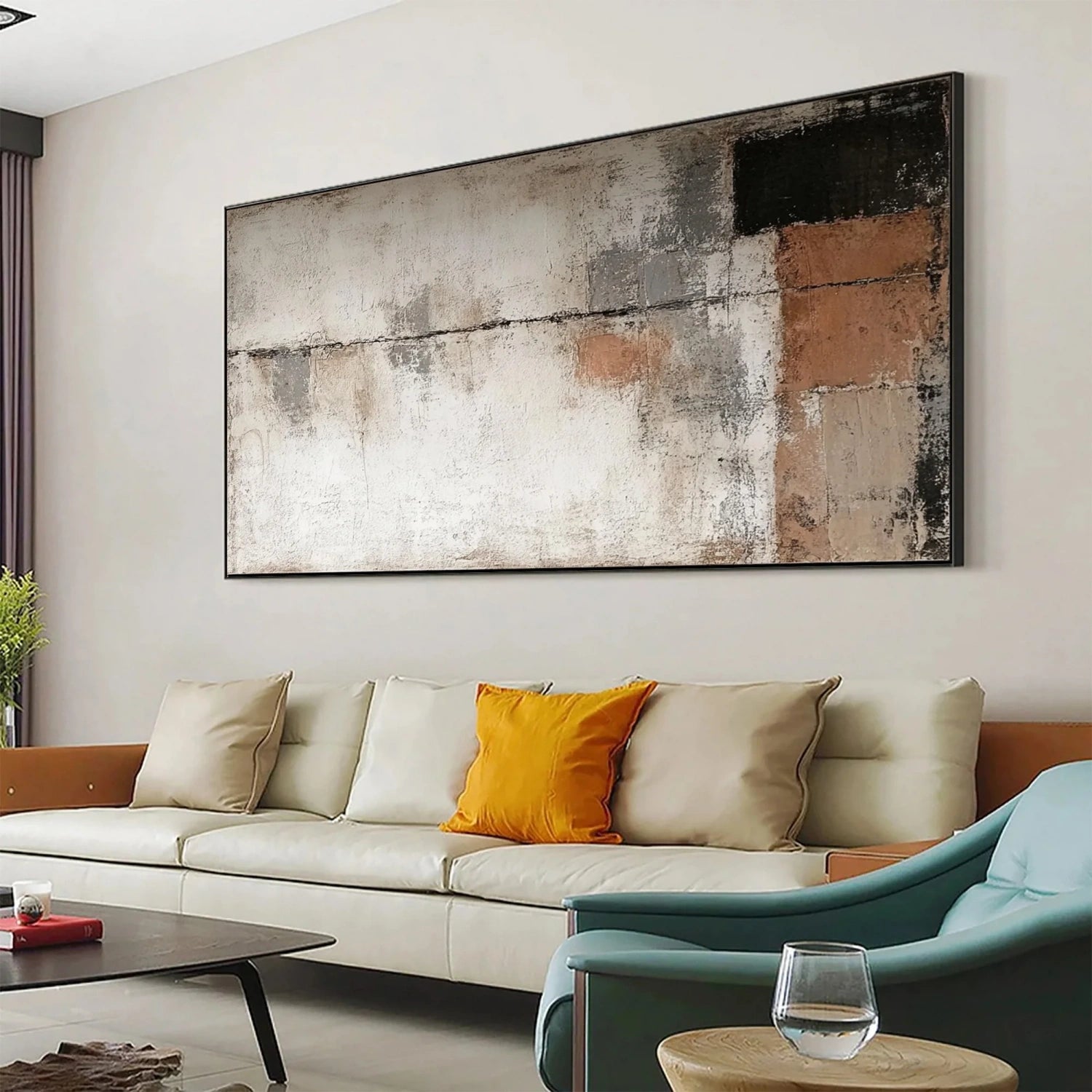 Abstract Painting #AB 342 - Modern Wall Art for Living Room, Bedroom & Office Decor | Large Canvas Artwork for Home & Office