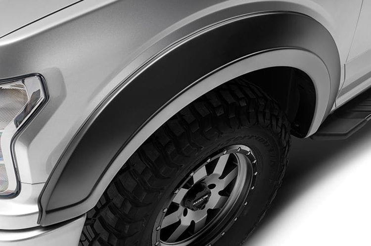 Bushwacker 20075 02 Ford F250 F350 F450 Super Duty Front Fender Flares (1999-2007) - 2PC Extend-A-Fender Style for Off-Road Protection & Enhanced Style | Perfect for Truck Enthusiasts & Outdoor Adventures