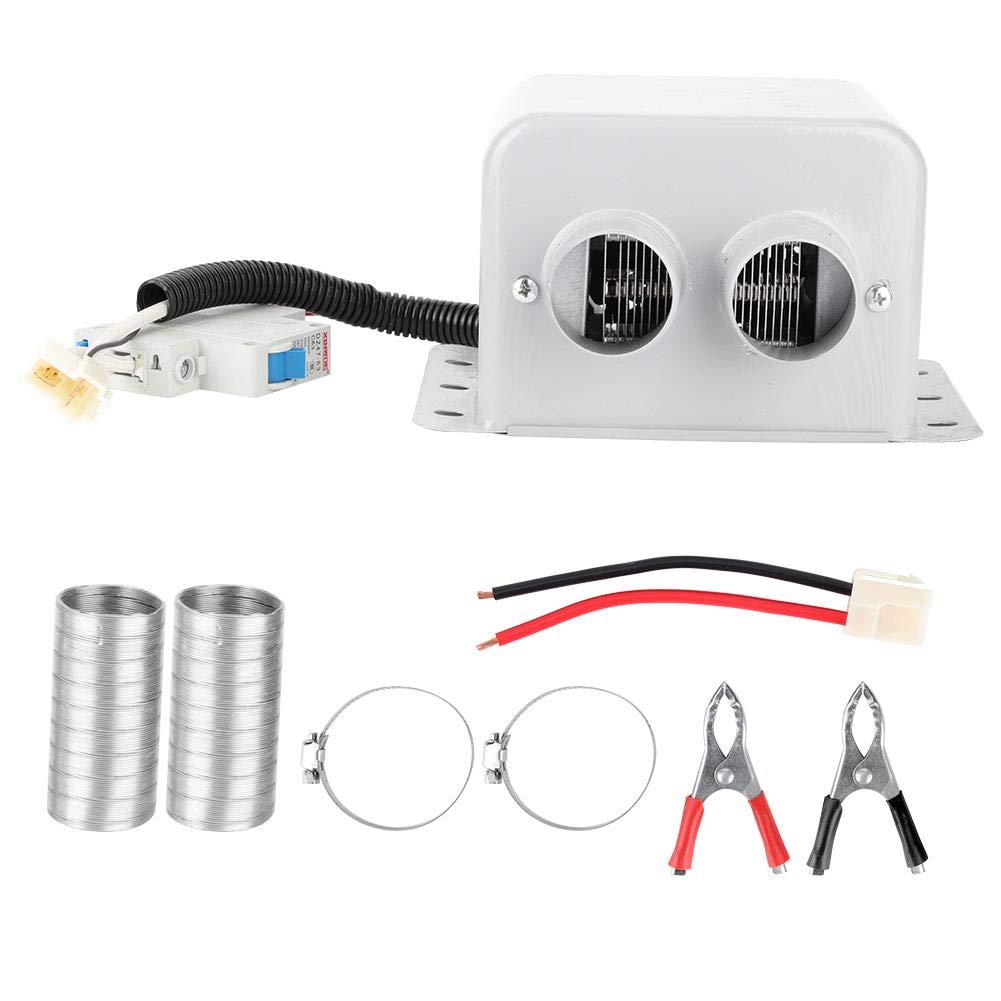 Yosoo 800W 12V Car Electric Heater - Dual Outlet Winter Car Warmer with Windshield Defroster & Defogger for Fast Heating and Demisting | Perfect for Cold Weather Commuting, Road Trips, and Winter Driving Safety