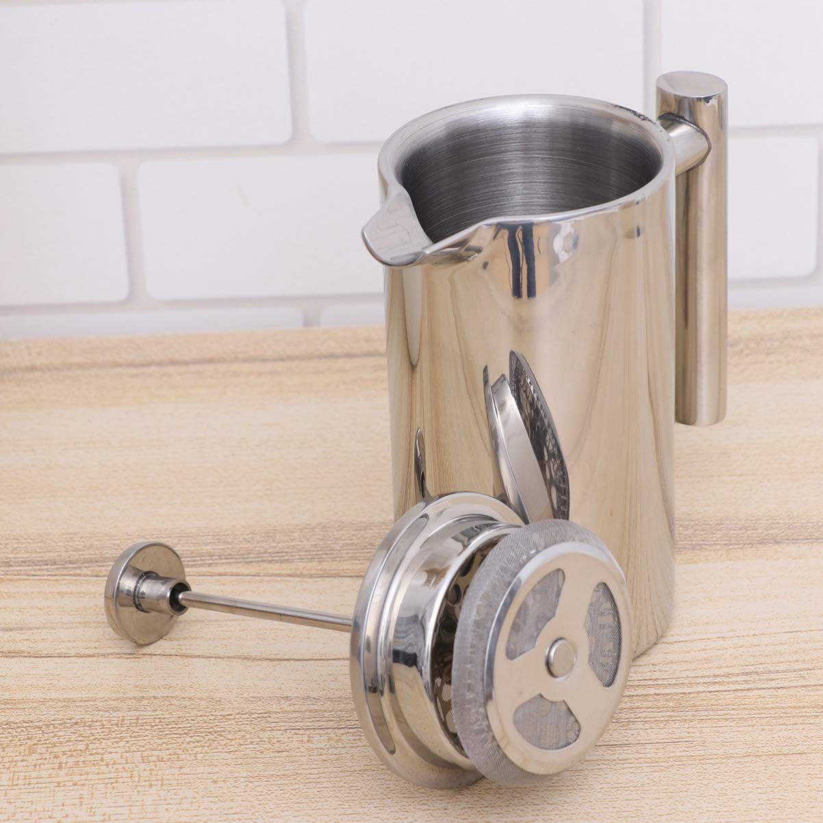 DOITOOL Double Wall Espresso Coffee Maker - Portable Camping Coffee & Tea Brewer, Hand Press Espresso Machine with Squeezer for Home, Office & Outdoor Use