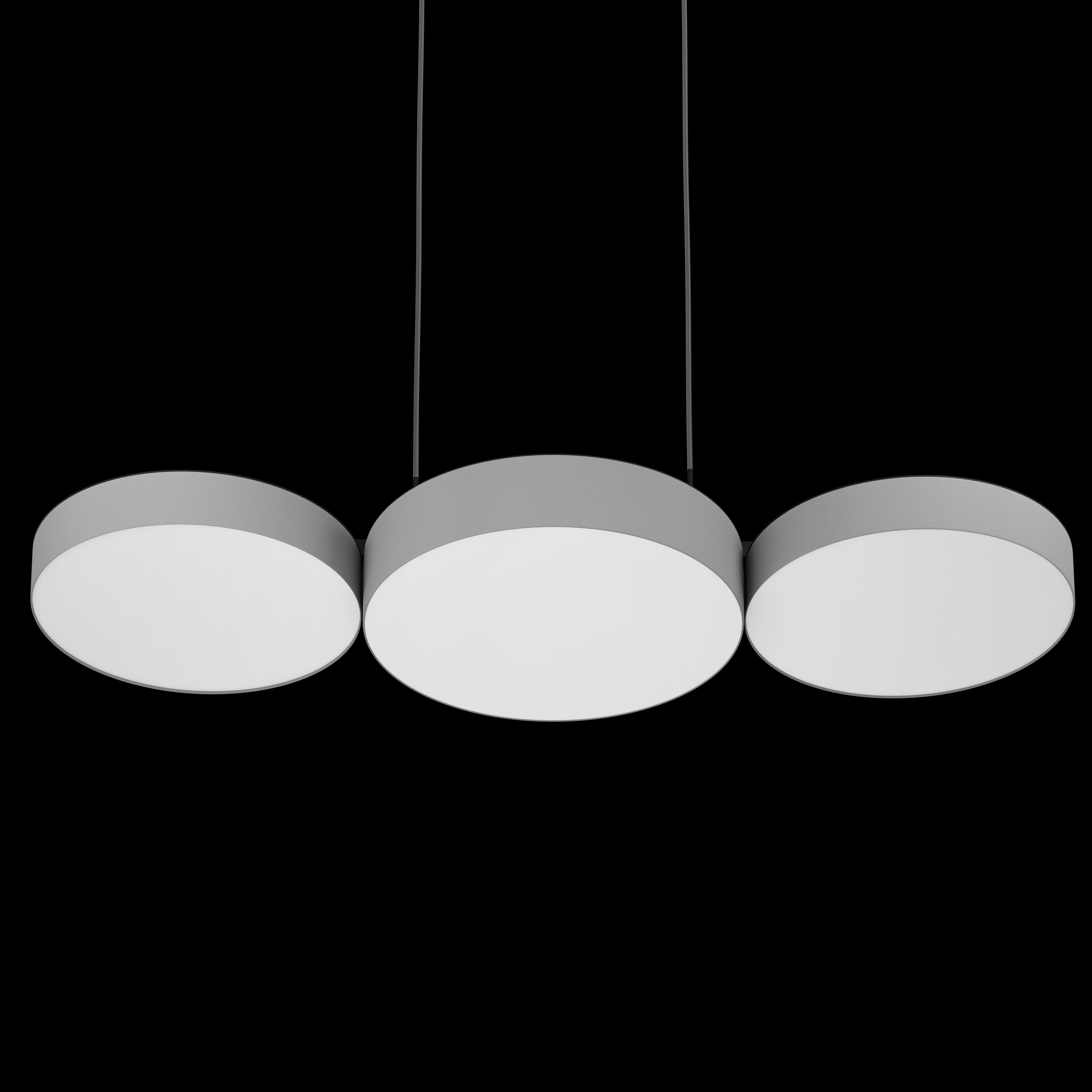 Eglo Connect Barbano Z Smart LED Pendant Light - 3 Shade Grey Fabric Design, Dimmable & Voice Control Compatible with Alexa & Google Home - Perfect for Kitchen Island, Dining Room & Living Room Lighting