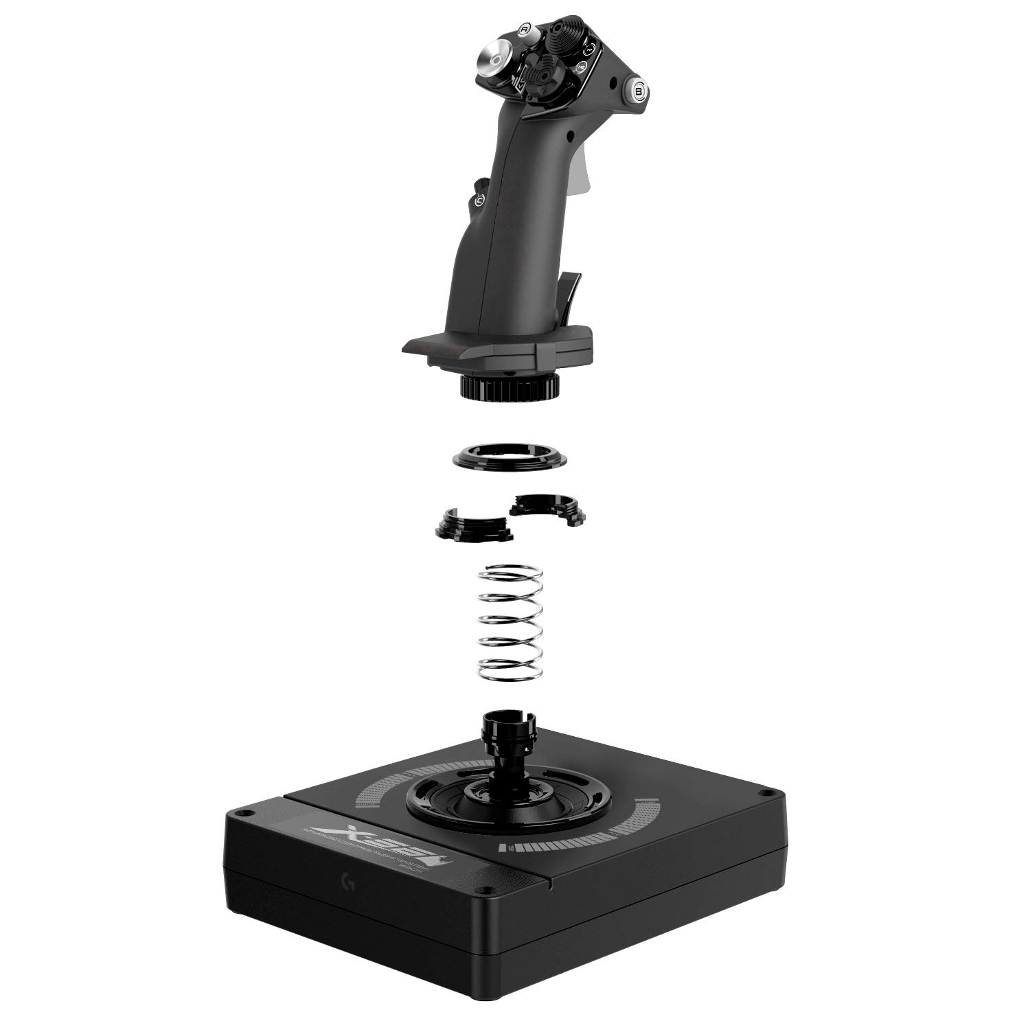 Logitech G X56 H.O.T.A.S Flight Simulator Controller - Throttle & Joystick Combo with 189 Programmable Controls, 4 Spring Options, RGB Lighting, Dual USB for PC (Black) - Perfect for Flight Simulation Games & Professional Pilot Training