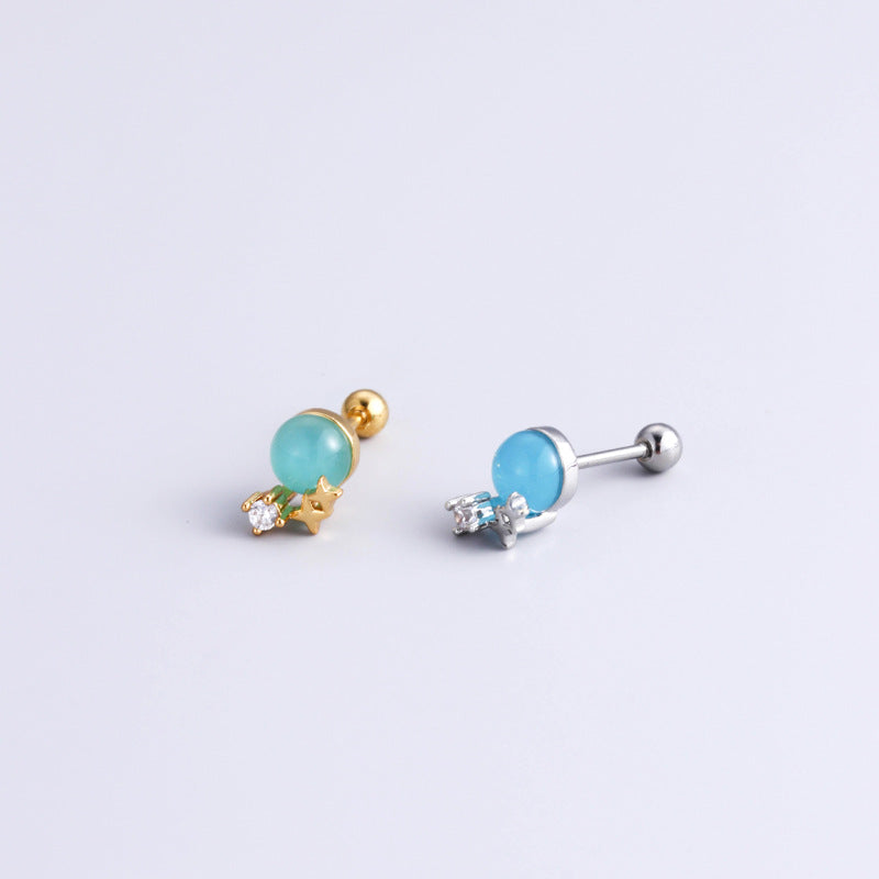 20G Cartilage Surgical Steel Tiny Flower & Butterfly Earrings - Conch & Ball Back Stud Earrings for Women | HSPJ892 | Perfect for Daily Wear, Parties & Gifts