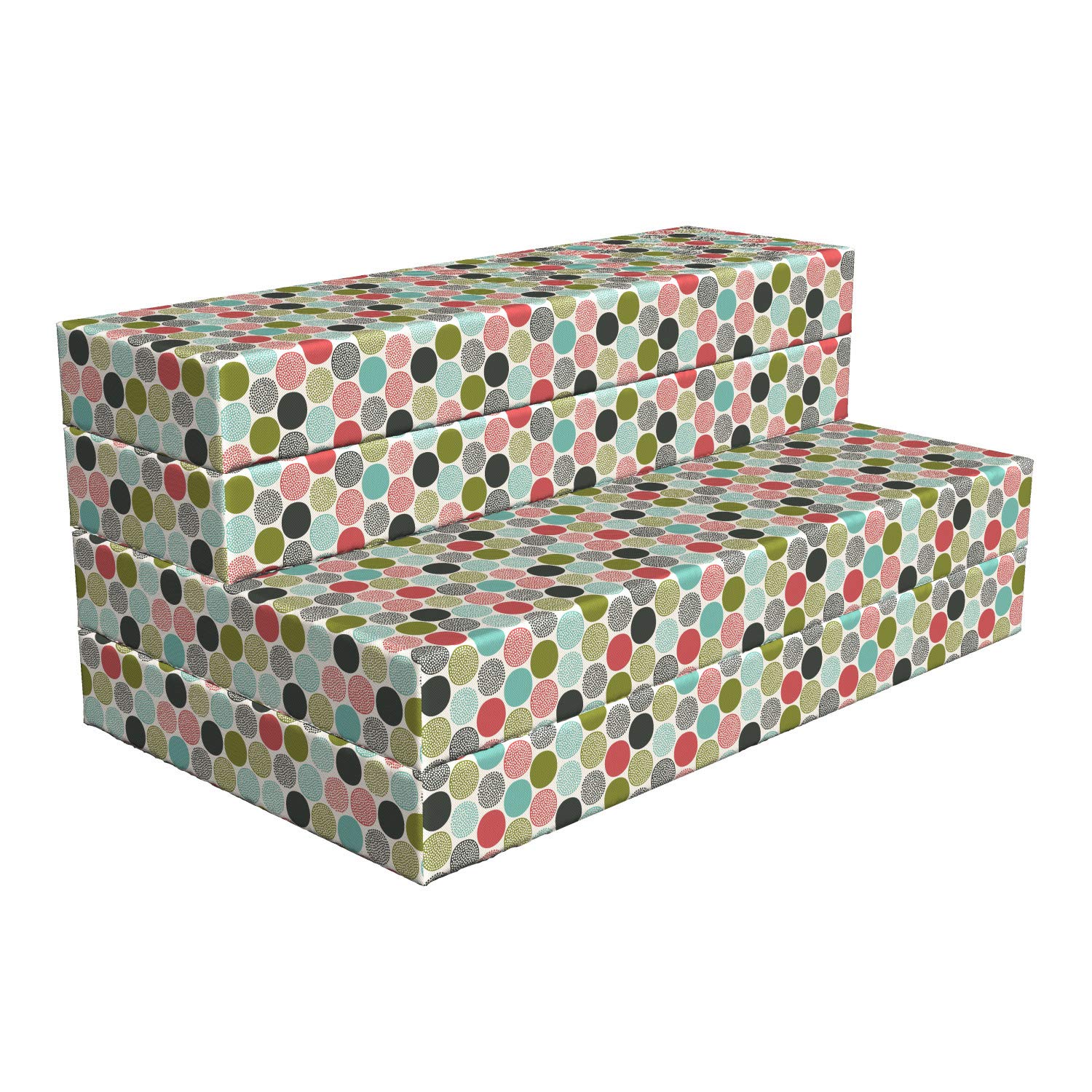 Ambesonne Colorful Foldable Mattress - Retro Fashion Fun Design for Kids & Teens, 78.7