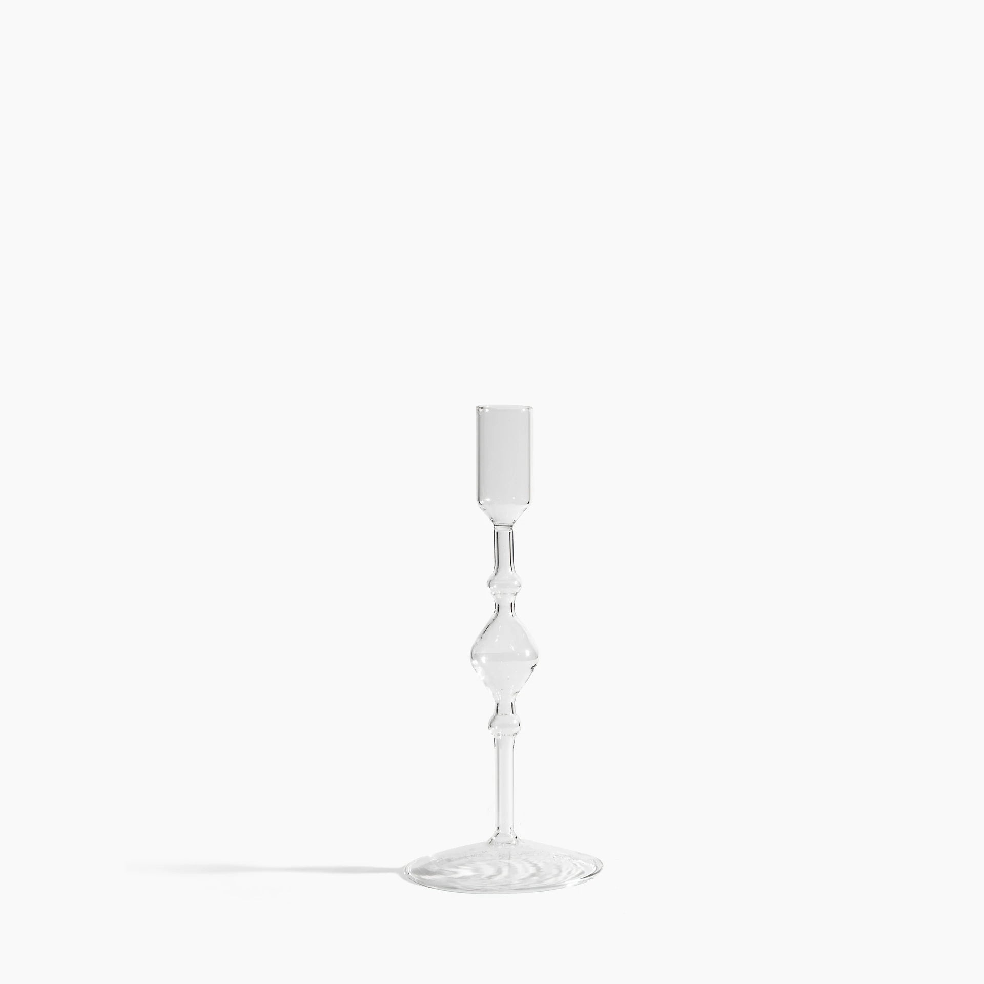 Elegant Tall Glass Candlestick Holder for Dining Table Centerpiece - Perfect for Romantic Dinners, Weddings & Home Decor
