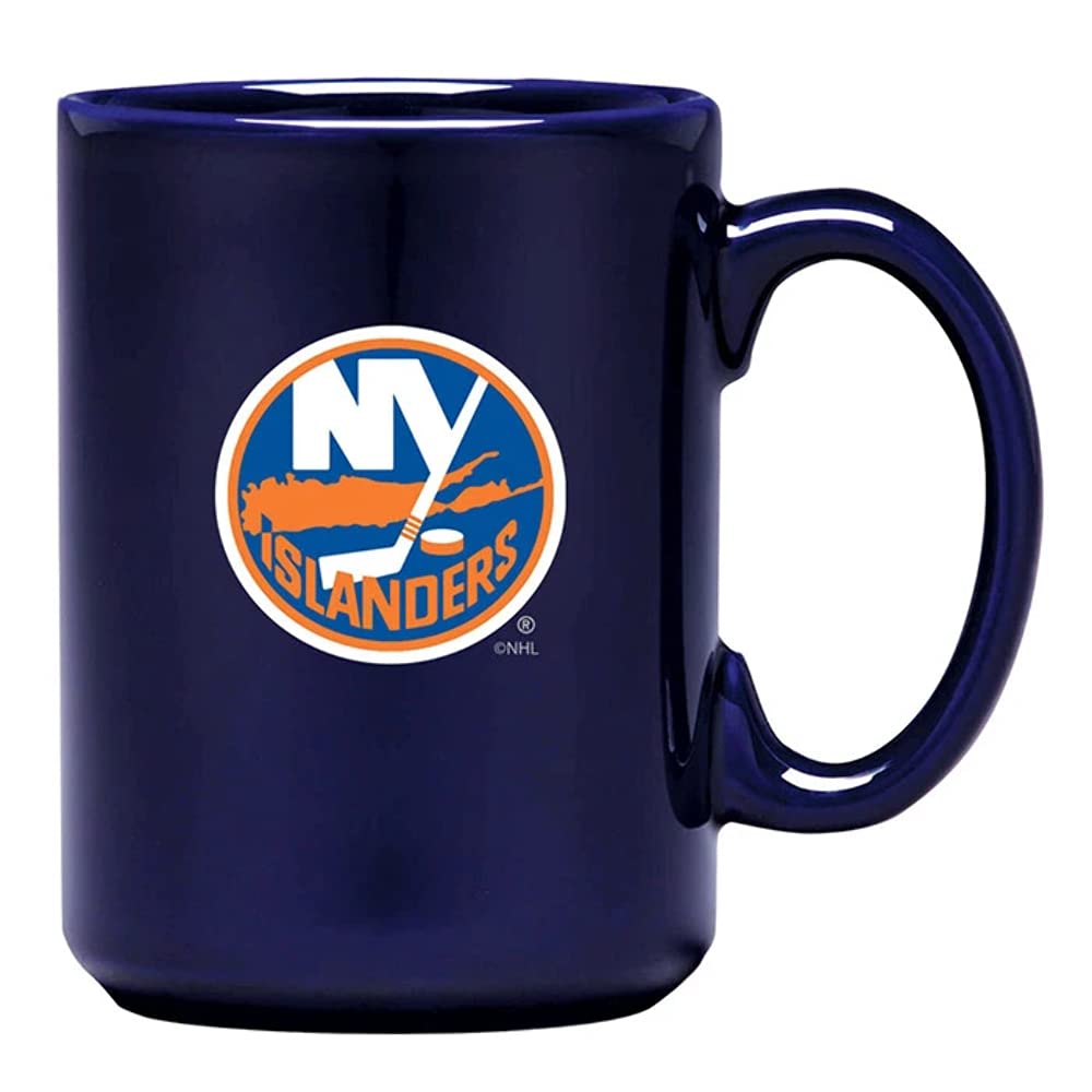 New York Islanders NHL Official Ceramic Coffee Mug - 16oz Large Blue Hockey Fan Gift for Home, Office & Game Day Use