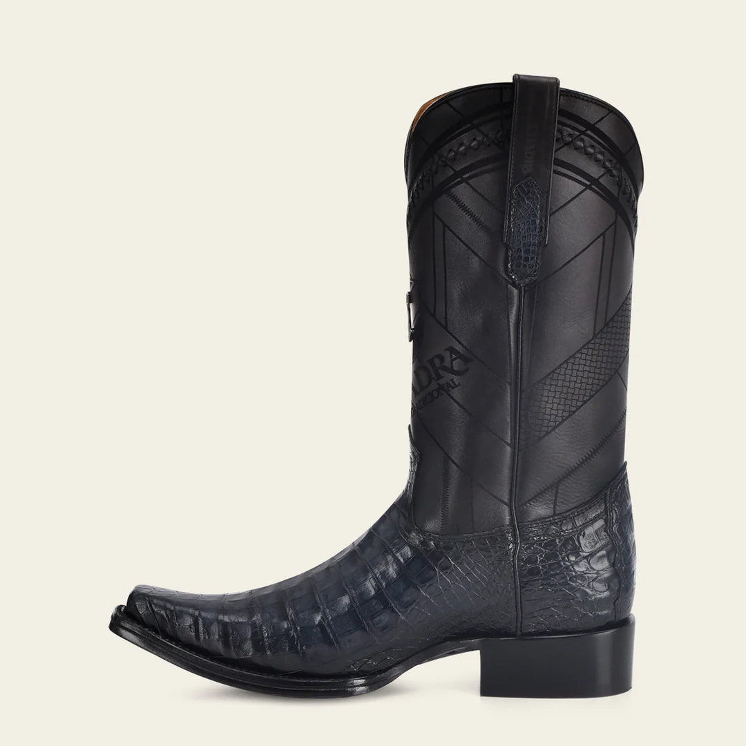 Men's Cuadra Blue Dress Cowboy Caiman Leather Boots - Western Style Rodeo & Party Footwear for Country Dance, Weddings & Night Out