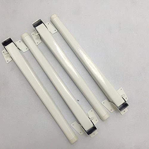 Sturdy Metal Furniture Legs - Foldable & Portable Table Legs for Computer Desk, Bed, or Workstation - White, 180kg Load Capacity, 2 Adjustable Heights - Perfect for Home Office, Dorm, or Small Spaces