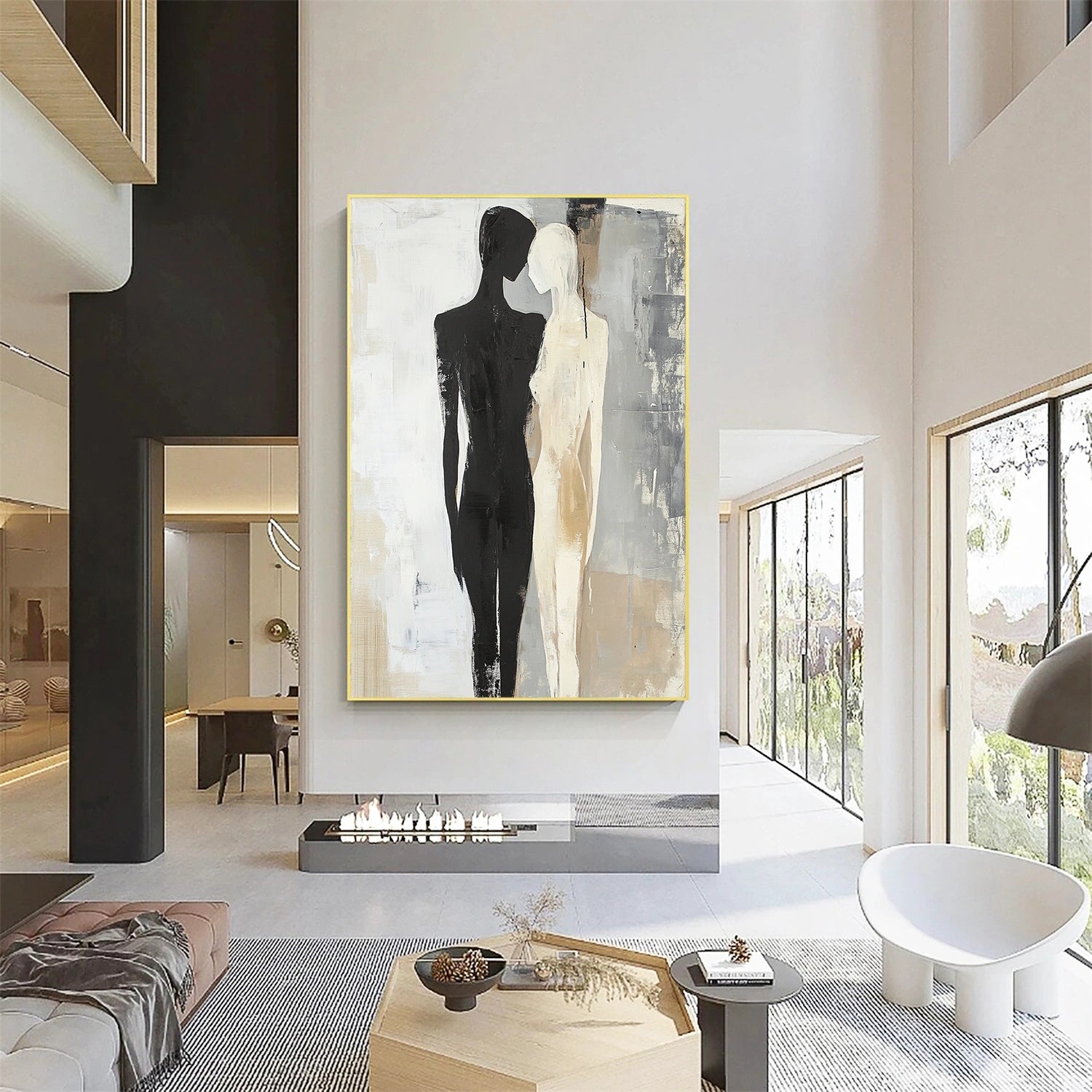 Contemporary Abstract Minimalist Wall Art Painting #CW006 - Modern Home Decor for Living Room, Bedroom & Office