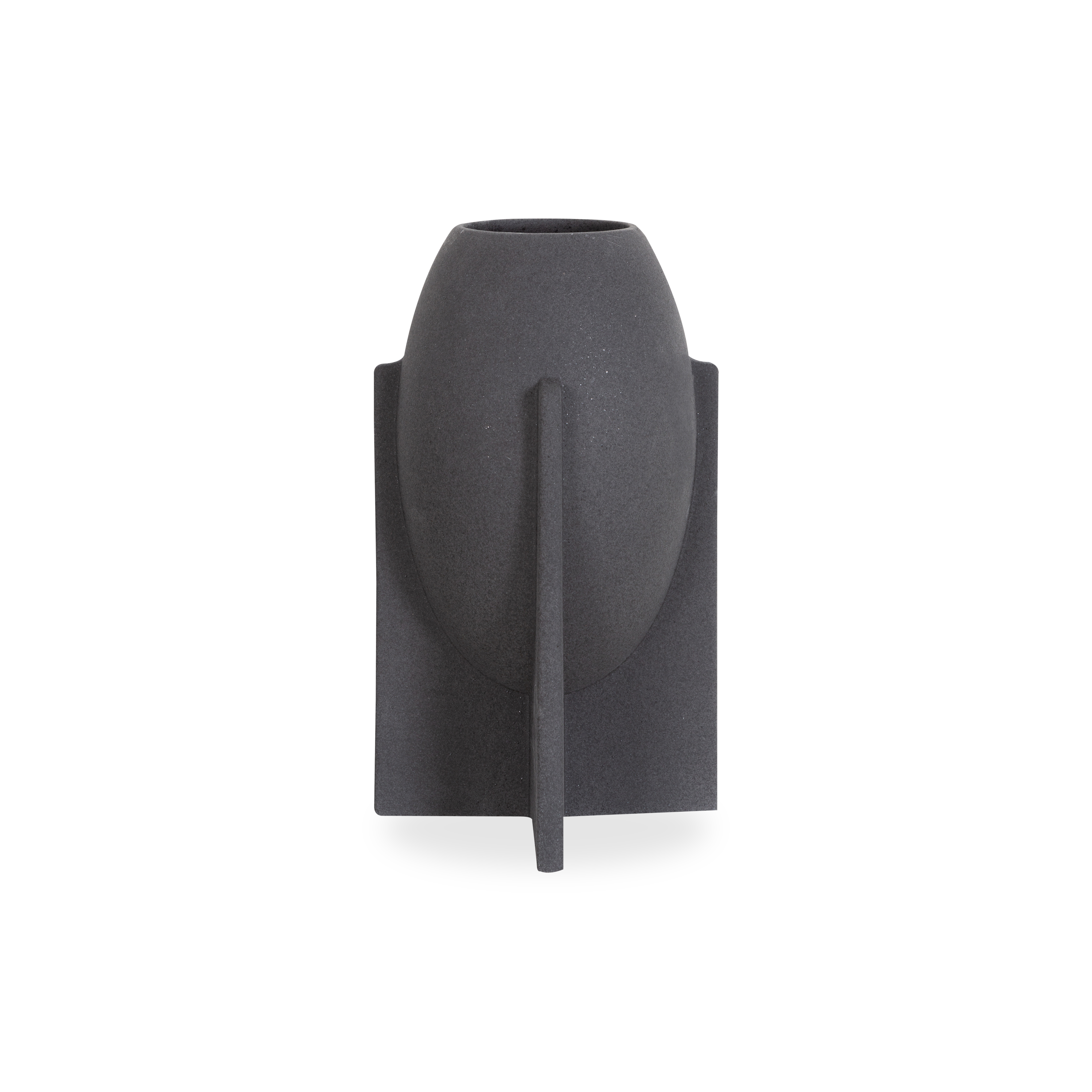 Amara Black Ceramic Vase - Modern Home Decor for Living Room, Bedroom & Office | Elegant Flower Vase for Centerpieces and Interior Design