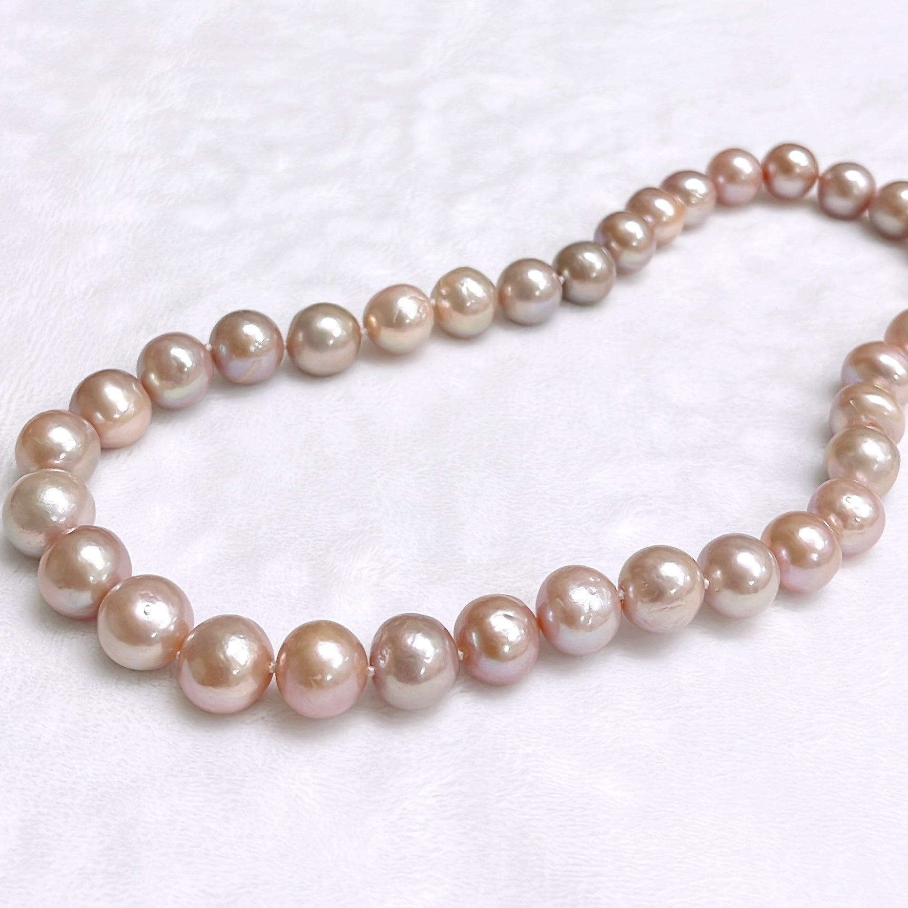 Pink Edison Pearls Strand Necklace for Women - Elegant Freshwater Pearl Jewelry Gift for Bridal, Wedding, Party & Special Occasions
