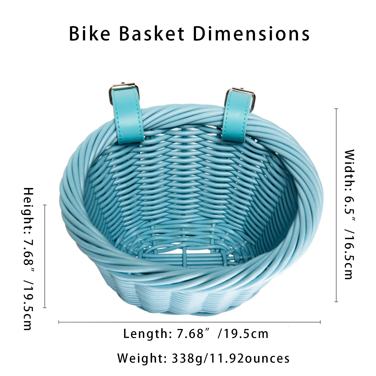 Meghna Woven Mini Bike Basket for Kids - Handlebar Basket for Boys & Girls Bicycles & Scooters - Multi-Color Options - Perfect for School, Park Rides & Errands