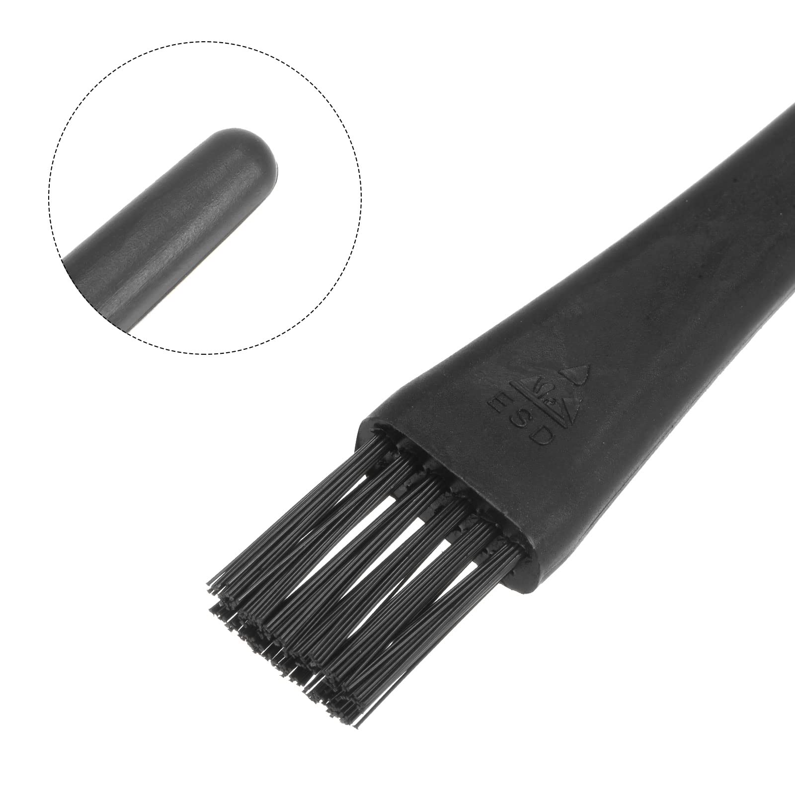 ESD Brush for Electronics - 2 Pack Antistatic Cleaning Brushes for PCB, Keyboard & BGA Repair - 18x14mm Nylon Bristles