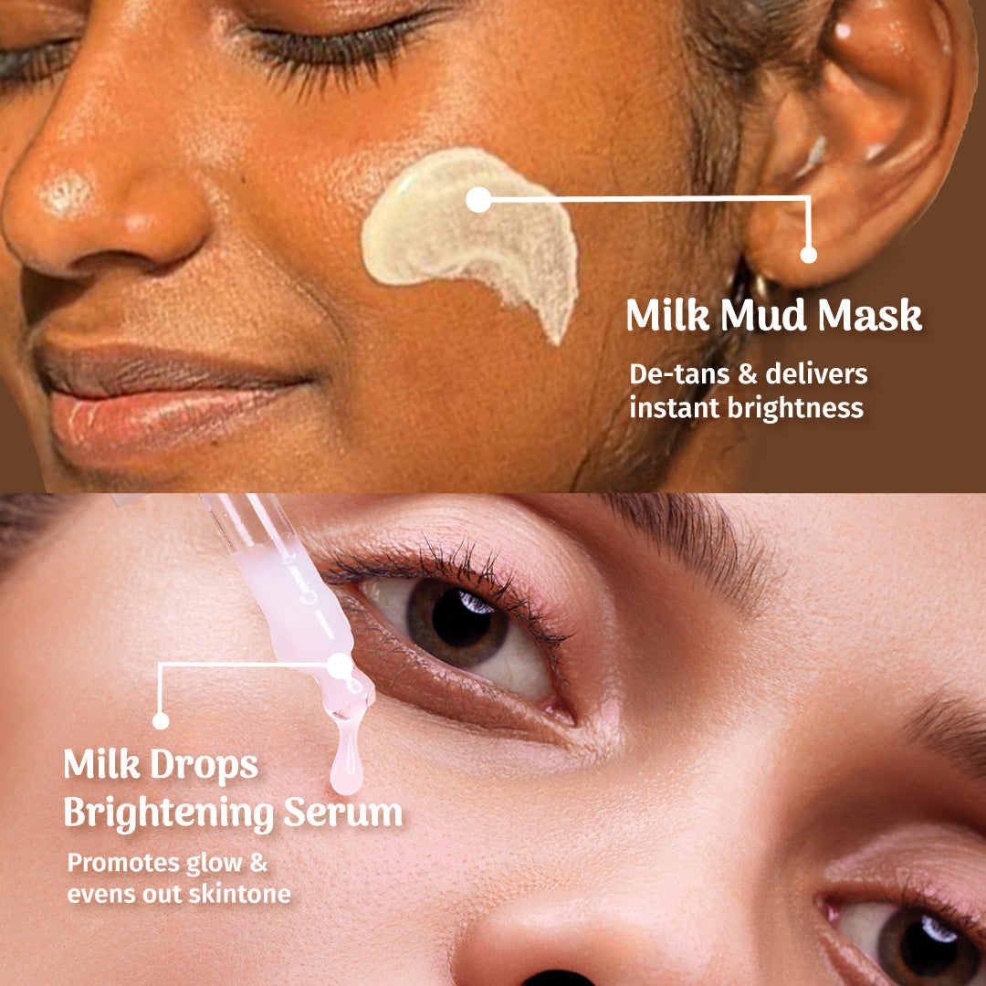 Best Milk Face Kit for Glowing Skin - Hydrating & Brightening Skincare Set - Perfect for Daily Facial Care & Spa Nights