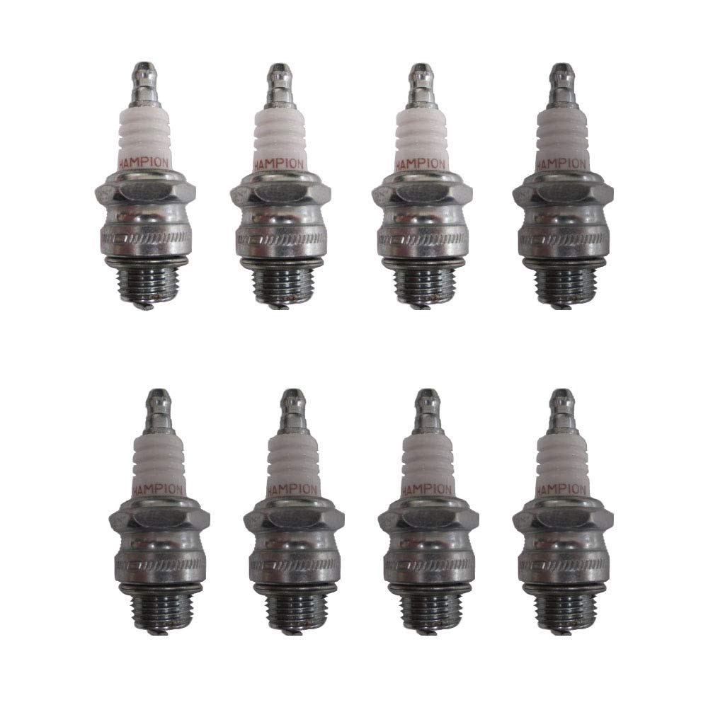 Champion RJ17LM Small Engine Spark Plugs - 8 Pack for Lawn Mowers, Generators & Outdoor Power Equipment