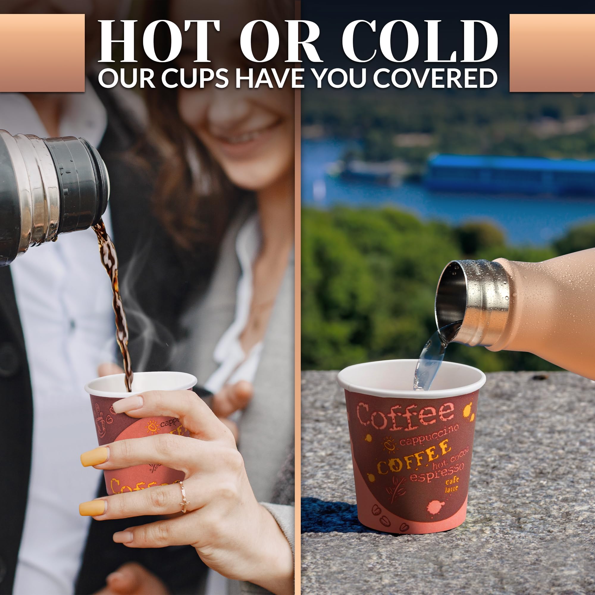 200-Pack 3 oz Disposable Espresso Cups - Sturdy Paper Coffee Cups for Hot Drinks, Compact & Durable for Coffee, Tea, Hot Chocolate | Eco-Friendly & Leak-Proof | Perfect for Home, Office, Cafes, Events & Travel | Great for Morning Coffee, Afternoon Tea & Entertaining Guests