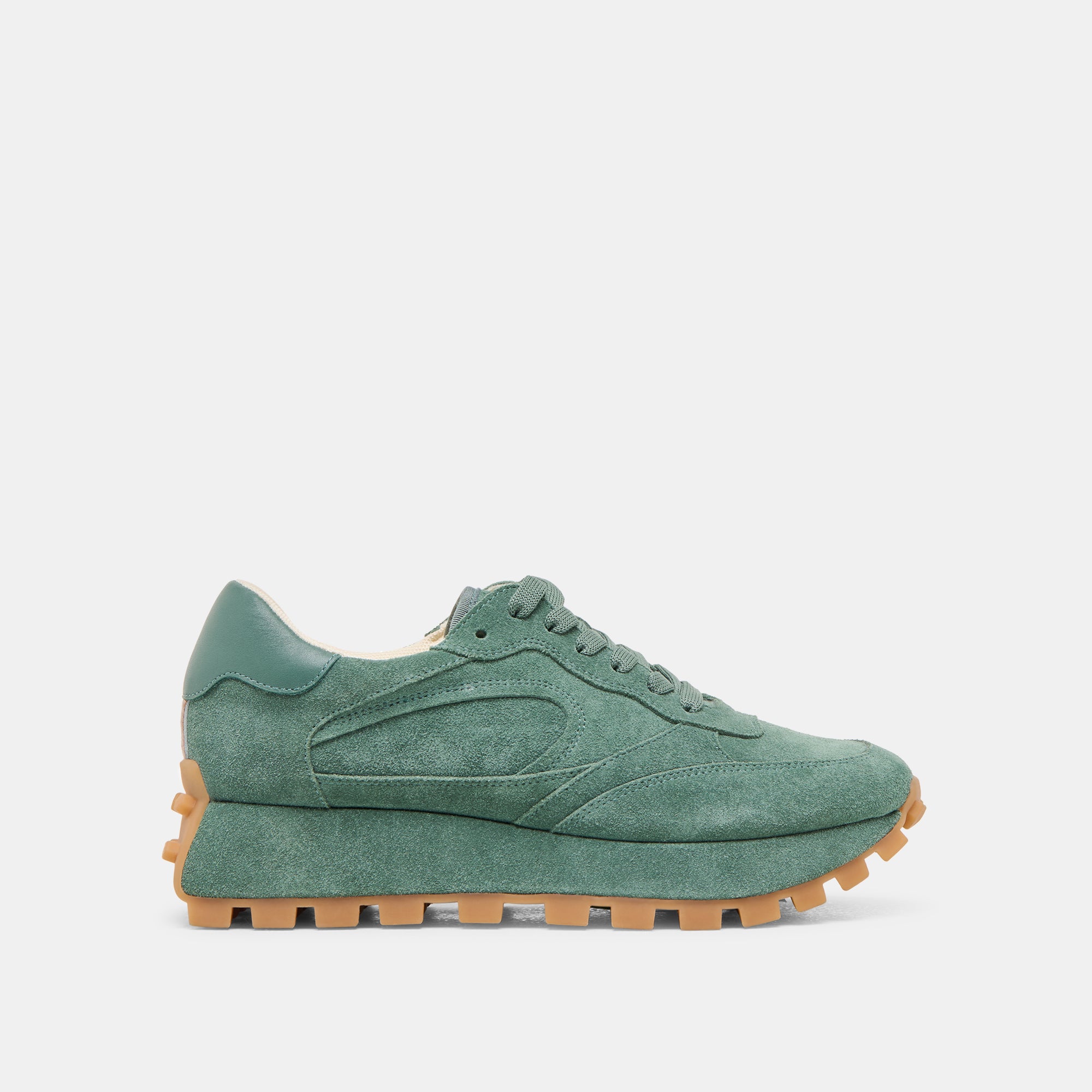 TRICIA Women's Sneakers - DK Green Suede Casual Shoes for Walking, Running & Everyday Wear | Comfortable & Stylish Footwear for Women