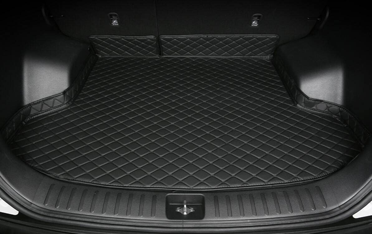 Premium Black Leather Car Trunk Liner Mat for Mazda CX5 2018-2022 - Waterproof Cargo Tray, Anti-Slip Boot Pad - Perfect for Groceries, Sports Gear & Travel Luggage Protection