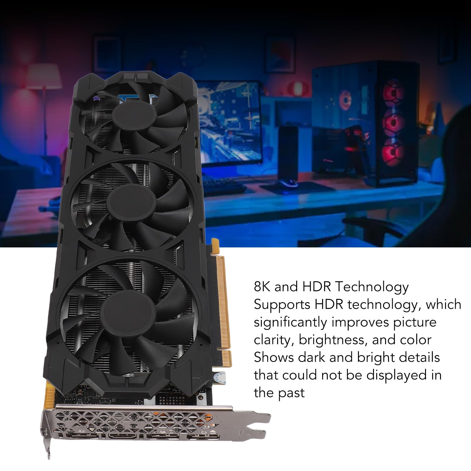NVIDIA GeForce GTX 1080 Ti 11GB GDDR5X 352-bit PCIe 3.0 Gaming Graphics Card with Triple Fan Cooling for 4K Gaming, VR & Video Editing - HDMI/DisplayPort for PC Builds & Workstations