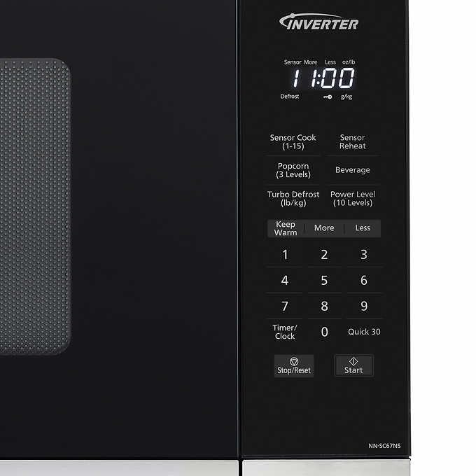 Panasonic NN-SC67NS 1.3 cu ft 1200W Inverter Microwave Oven - Energy Efficient Countertop Appliance with Sensor Cooking (Renewed) - Perfect for Small Kitchens, Dorms & Office Break Rooms