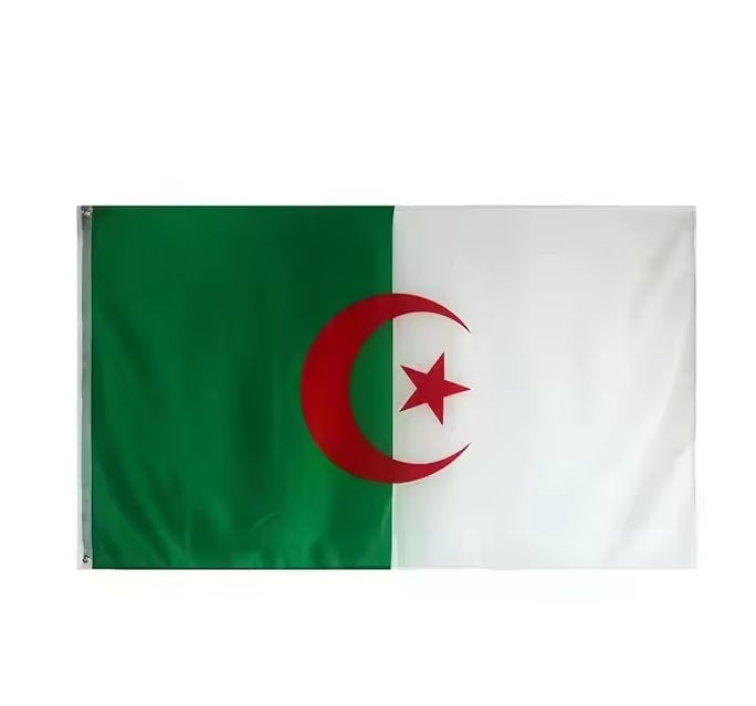 Algeria Flag 90x150cm - Large Algerian National Flag for Outdoor/Indoor Use, Parades, Sporting Events & Patriotic Decorations