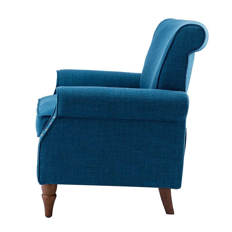 Hypanis Upholstered Armchair with Solid Wood Legs - Modern Living Room Accent Chair for Home, Office & Reading Nook - Comfortable Lounge Chair for Relaxing & Decor