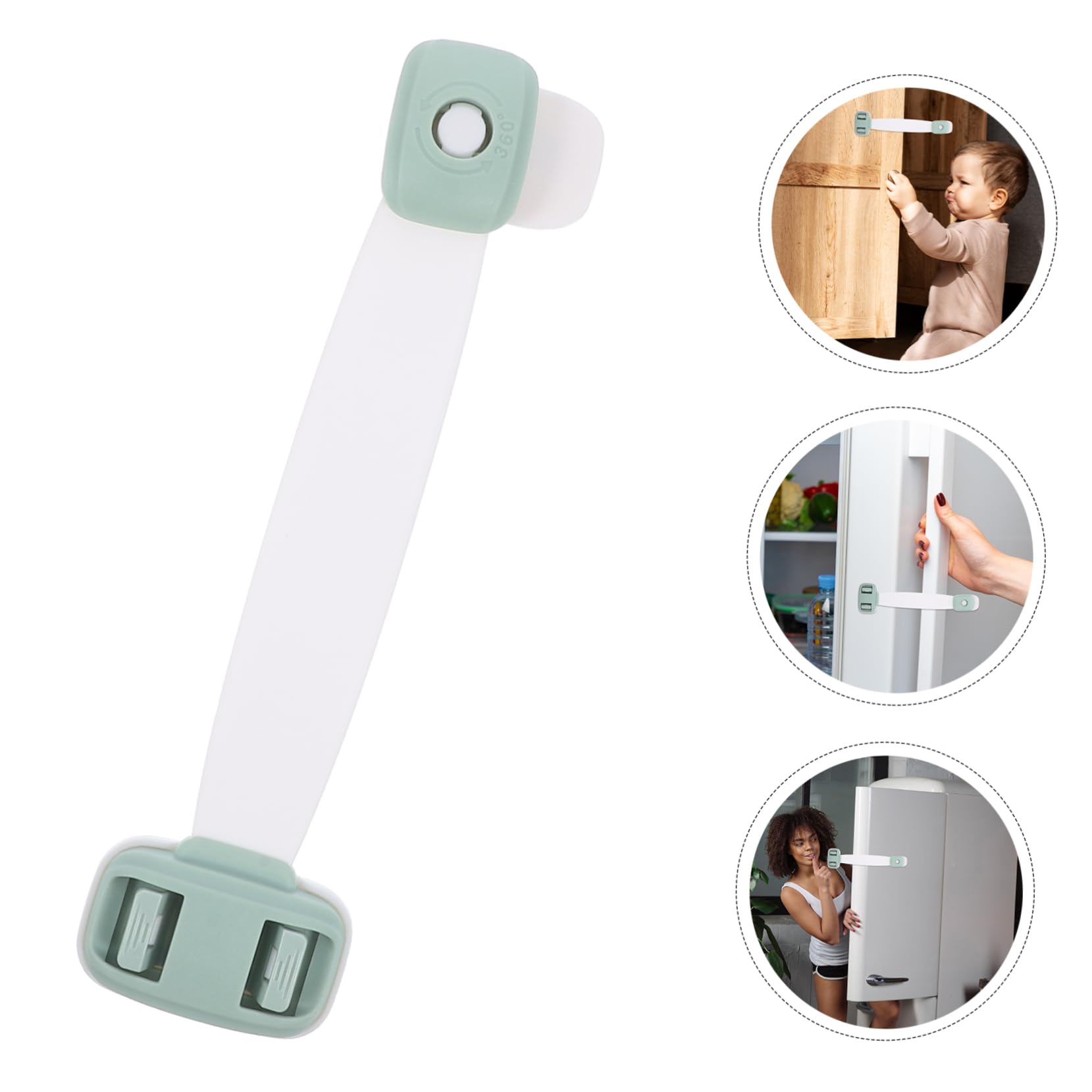 Totority 25-Piece Child Safety Oven & Fridge Locks - ABS Plastic Cabinet & Drawer Locks for Baby Proofing - Green Childproofing Kit for Kitchen Safety & Home Security