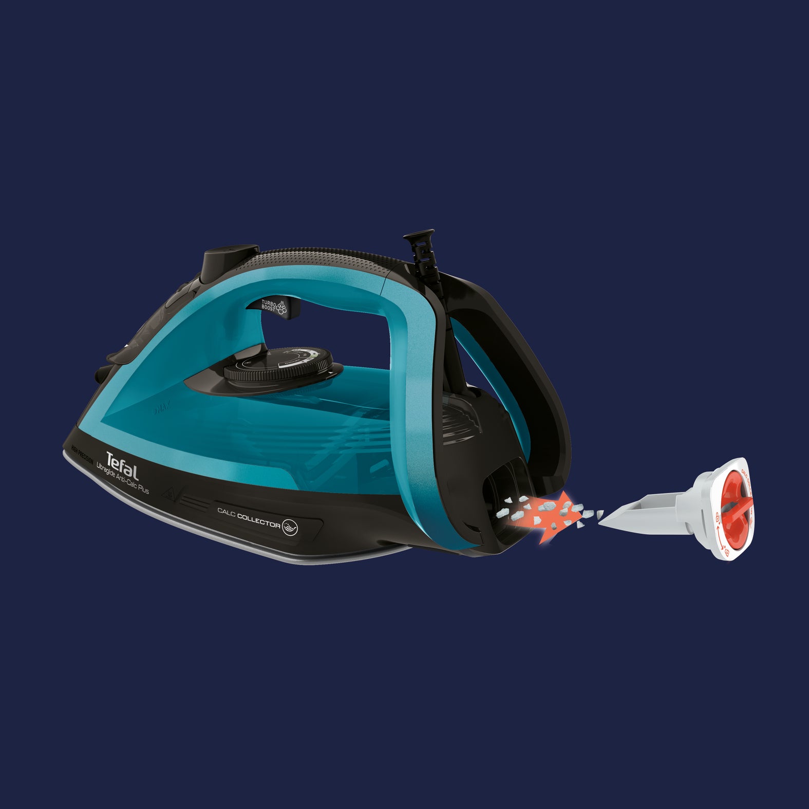 Tefal Ultraglide Plus Anti-Calc Steam Iron FV5873 - Professional Steam Iron for Clothes with Easy Glide Soleplate - Perfect for Home, Office & Travel Use