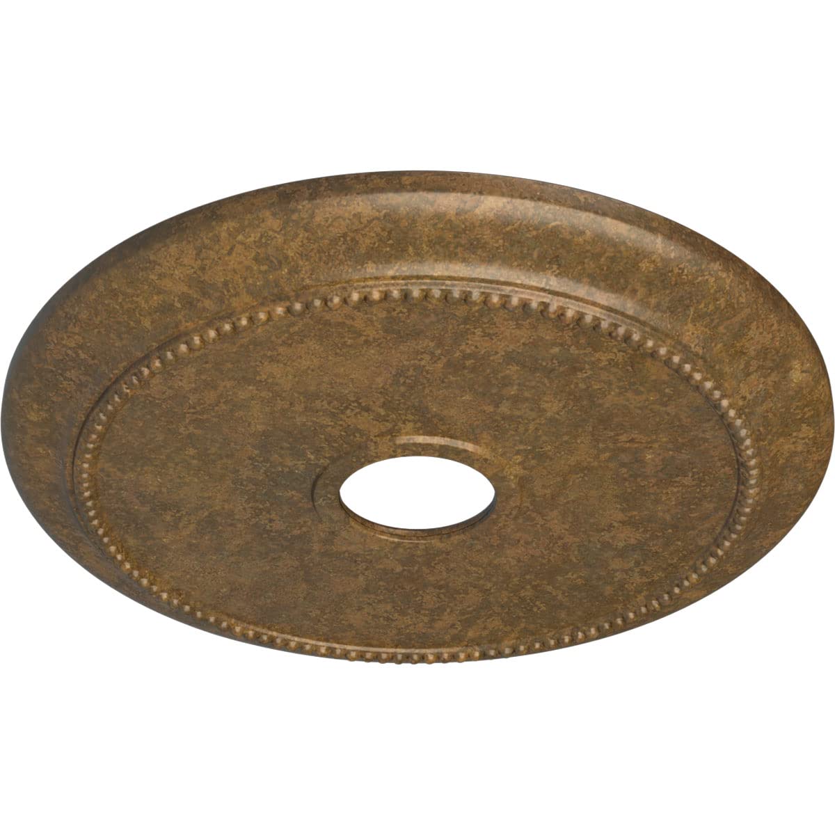 Ekena Millwork CM24CRRZS Crendon 24-Inch Ceiling Medallion - Hand-Painted Rubbed Bronze Finish, 24 1/8