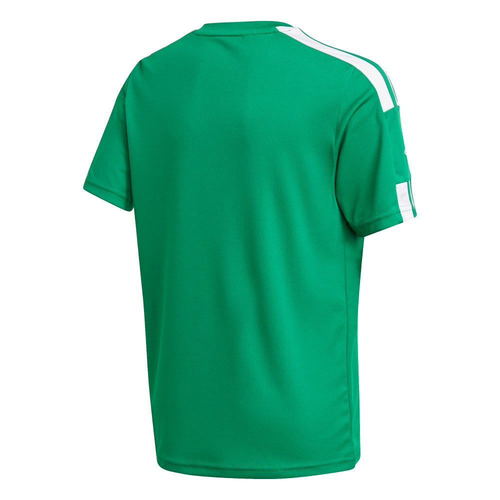 Adidas Youth Squadra 21 Soccer Jersey - Green & White Stripe - Breathable Performance Shirt for Kids - Perfect for Training & Match Play