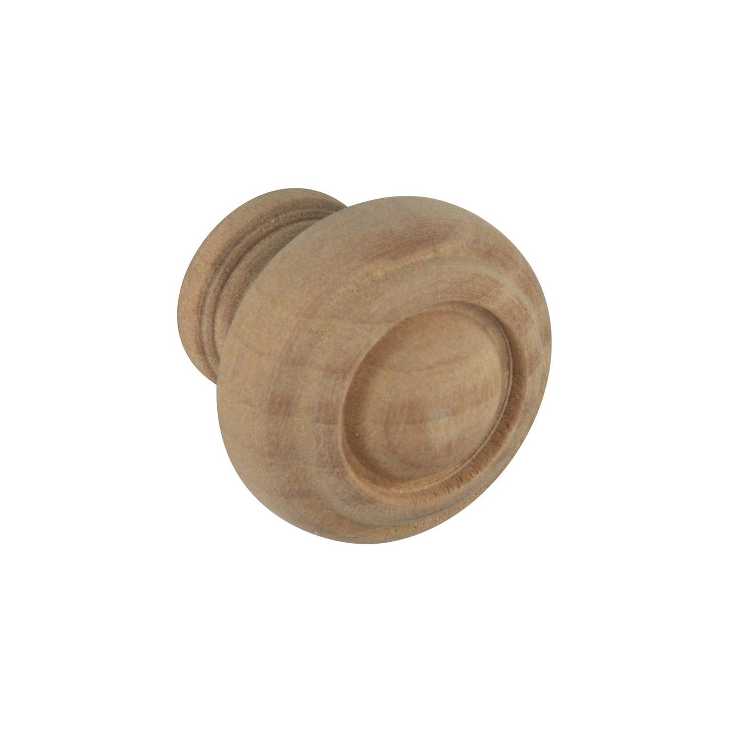 Unfinished Maple Wood Knob #3530-1-1/8