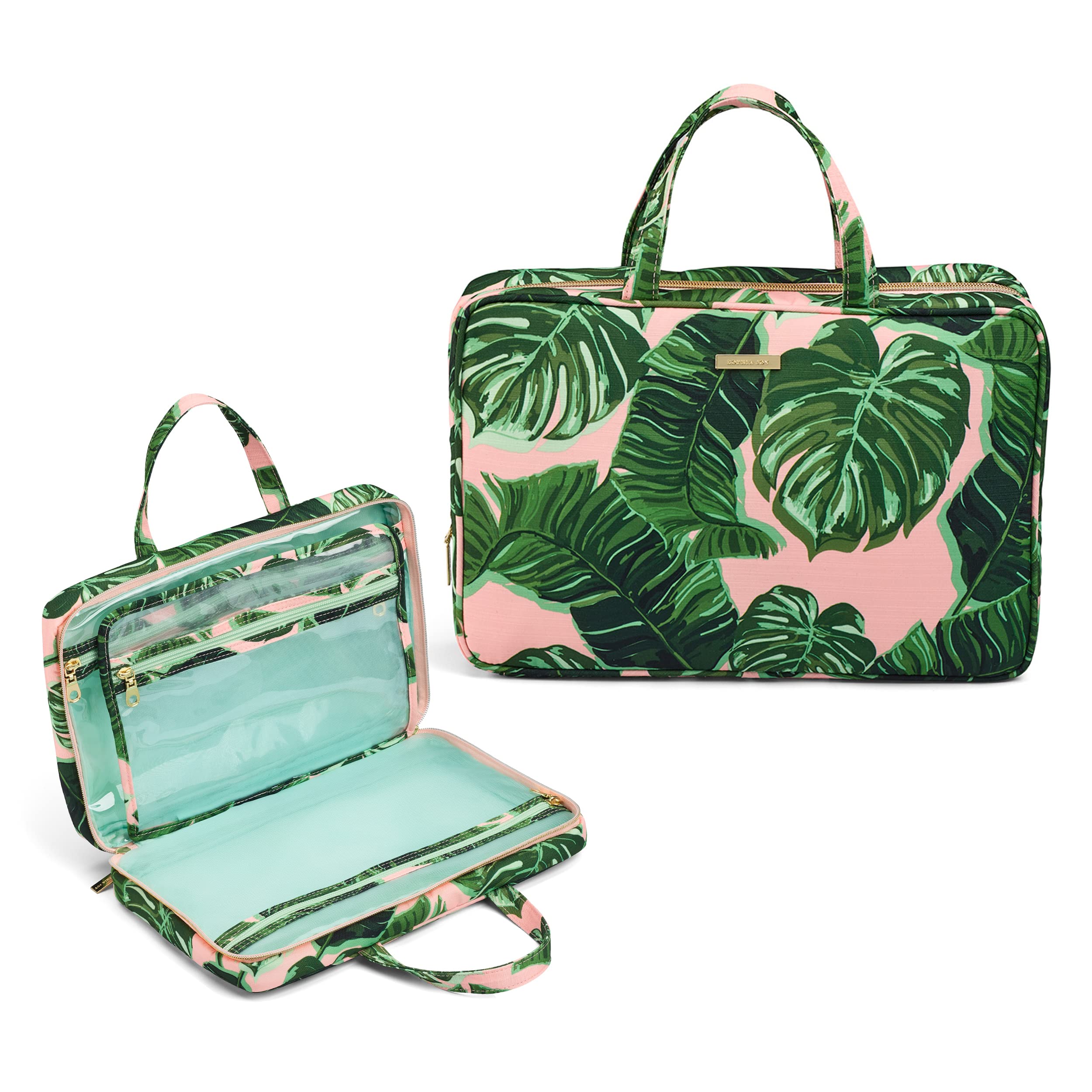 Conair Travel Toiletry Bag for Women & Men - Waterproof Cosmetic Makeup Organizer with Hanging Hook - Perfect for Airplane, Gym, Camping & Vacation Essentials