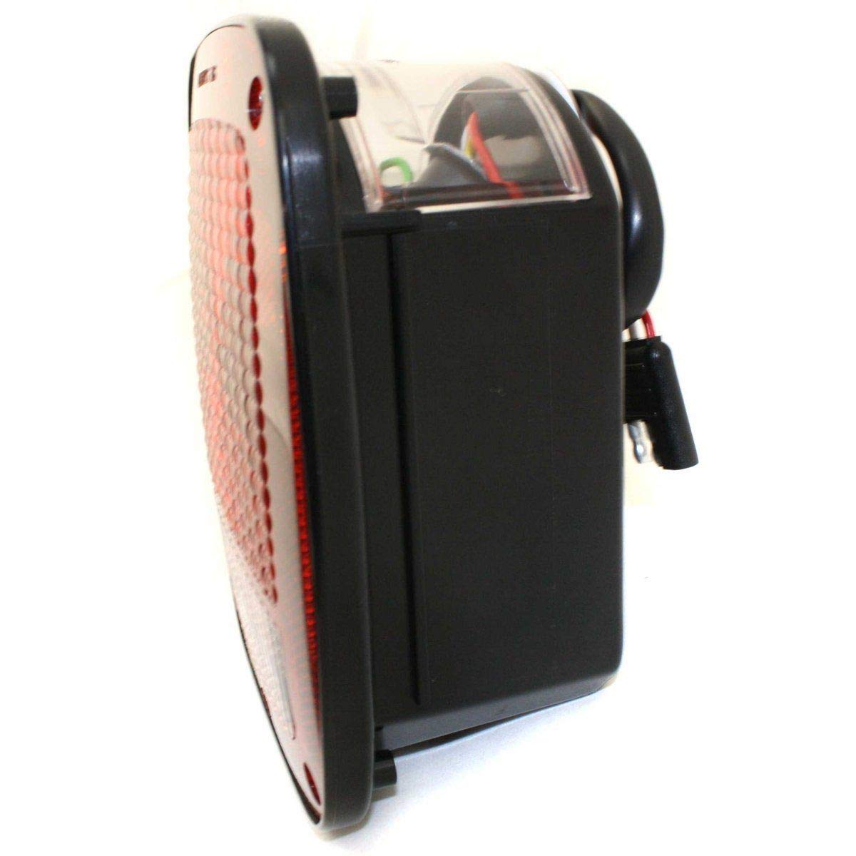 1976-1980 Jeep CJ5 Left Side Halogen Tail Light Assembly - Black Interior with Bulbs Included | Durable Replacement for Off-Road Adventures & Night Driving