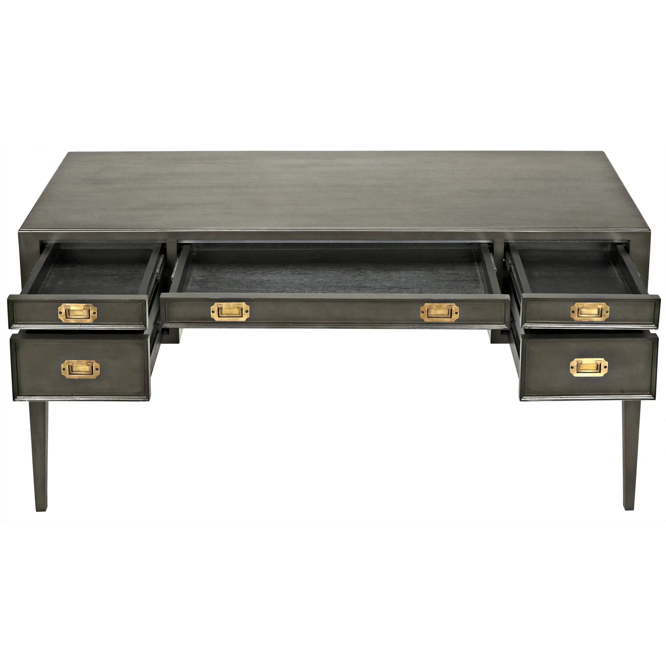 African Themed Wooden Desk - Handcrafted Home Office Furniture for Study & Work | Perfect for Boho & Safari Decor